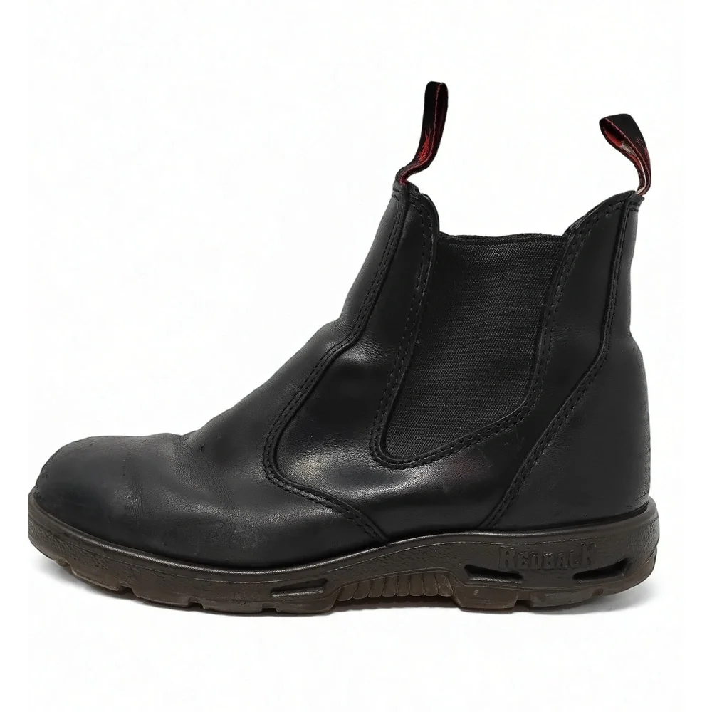 Redback Easy Escape Boots Men Size 8 Leather Chelsea Slip-On Workwear Industrial